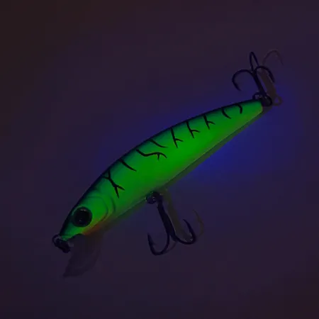 Cotton Cordell 3.5 Minnow Plug, Green Tiger, 7g, UV-actief, #8127