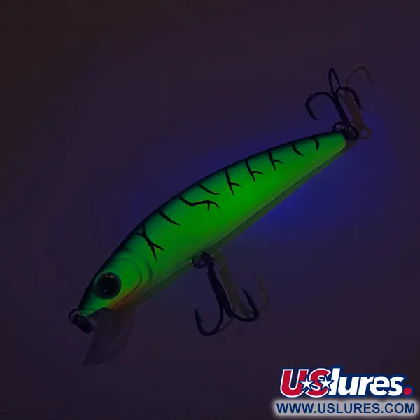 Cotton Cordell 3.5 Minnow Plug, Green Tiger, 7g, UV-actief, #8127