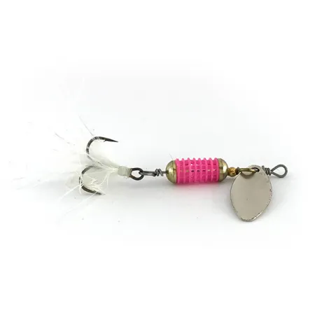 Berkley Scent Vent Spinner, Nikkel / Roze, 3,6g, Gevederde dreg, #8141