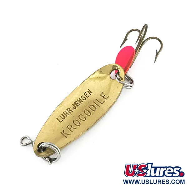 Luhr Jensen Krocodile Lepel, Beekforel, 9g, Rode Flipper, #8154