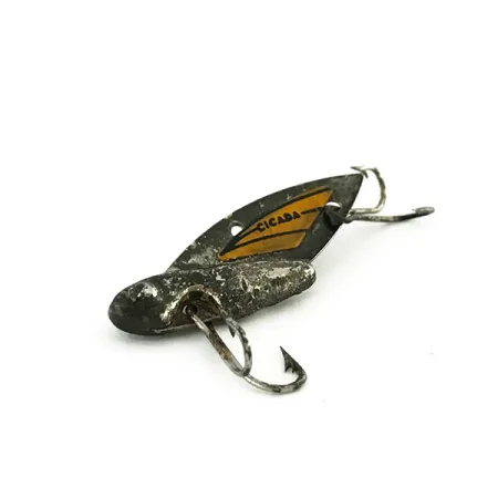 Reef Runner Cicada Blade Bait, Zwart/Geel, 4.2g, Vintage, #8186