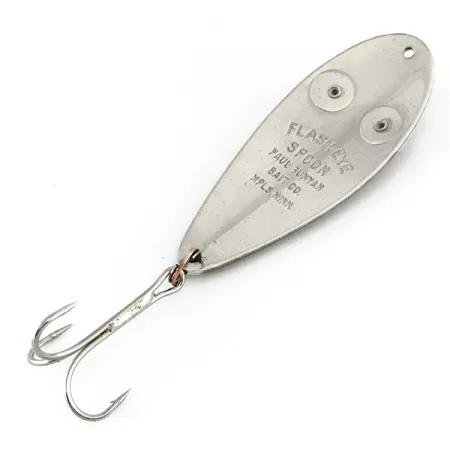 Paul Bunyan Flash eye spoon Lepel, Nikkel/Rood, 17g, Vintage, #8229