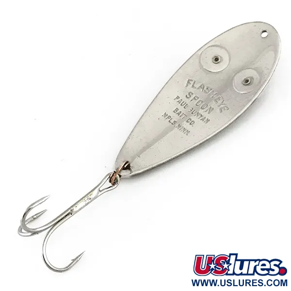 Paul Bunyan Flash eye spoon Lepel, Nikkel/Rood, 17g, Vintage, #8229