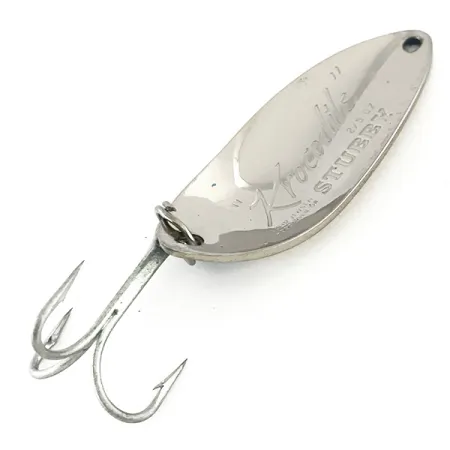 Luhr Jensen Krocodile Stubby Lepel, Nikkel/Lichtblauw, 14g, #8236