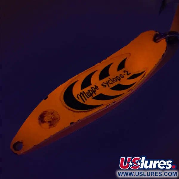 Mepps Syclops 2 UV Lepel, Oranje / Zwart, 17g, UV-reflectie, #8247