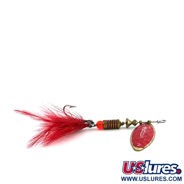 Mepps Aglia Long 2 Dressed Spinner, Goud / Rood, 7,3g, #8258