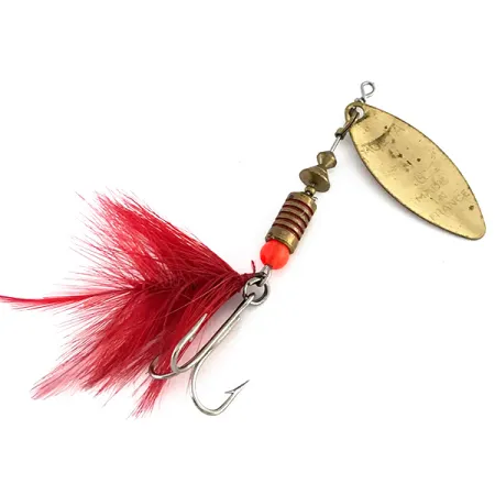 Mepps Aglia Long 2 Dressed Spinner, Goud / Rood, 7,3g, #8258