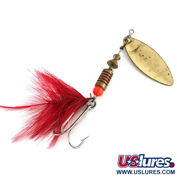 Mepps Aglia Long 2 Dressed Spinner, Goud / Rood, 7,3g, #8258