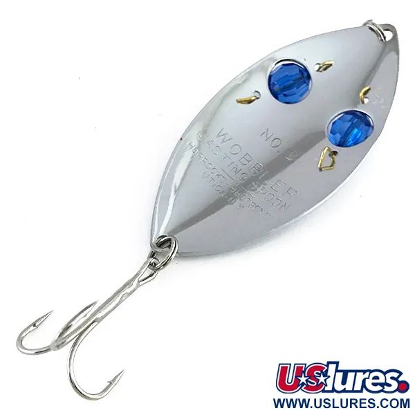 Horrocks-Ibbotson Wobbler Lepel, Nikkel/Blauw, 23g, Kralen, #8273