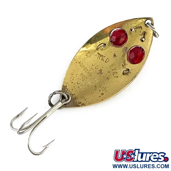 Hofmann’s Lures Red Eye junior Lepel, Messing/Rood, 11g, Kralen, #8275