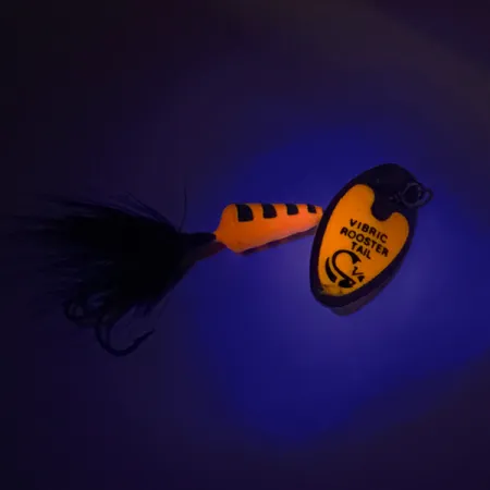 Yakima Bait Vibric Rooster Tail UV Spinner, UV Orange Tiger, 7g, #8291
