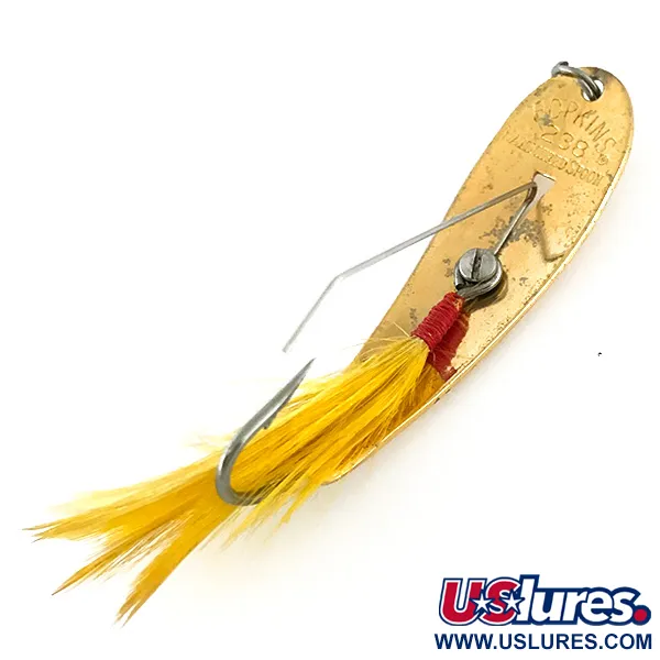 Hopkins Weedless 238 Hammered Spoon Lepel, Goud, 7g, Wierbeschermer, #8331