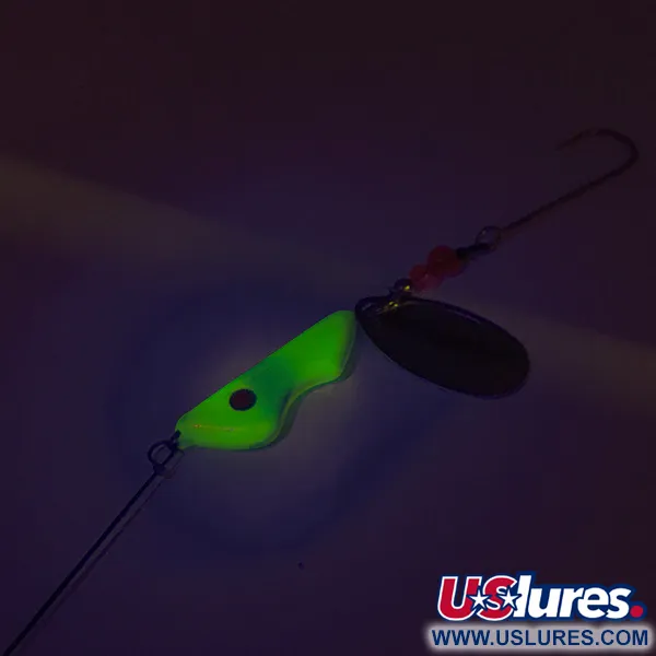 Erie Dearie Walleye Killer UV Spinner, Nikkel / Geel, 17g, UV, #8343