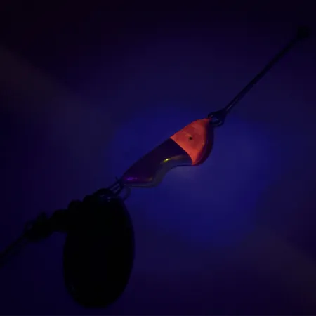 Erie Dearie Walleye Killer UV Spinner, Nikkel / Rood, 14g, UV, #8344