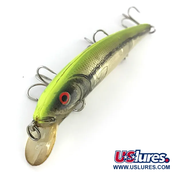 Bomber Magnum Long A Minnow, Zilver-Chartreuse, 26g, Vintage, #8407