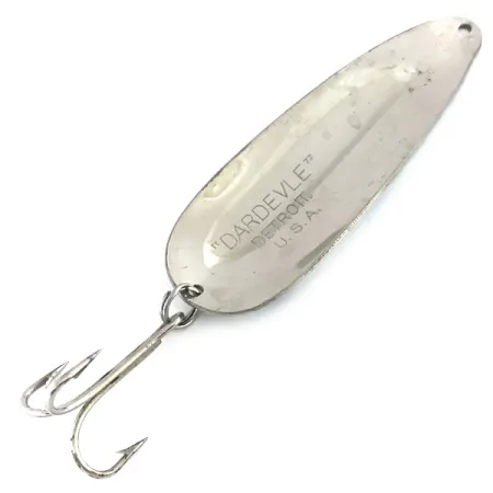 Eppinger Dardevle Lepel, Nikkel / Lichtblauw, 28g, Vintage, #8410