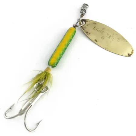 Luhr Jensen Bang Tail Spinner, Goud / Geel / Groen, 17g, #8411