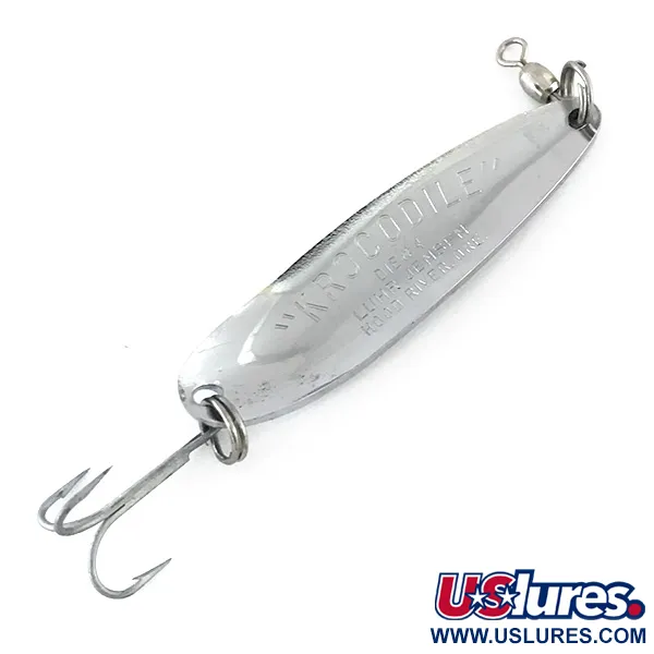 Luhr Jensen Krocodile Die #4 Lepel, Gehamerd nikkel, 19g, #8426