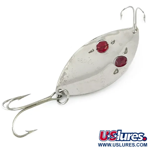Eppinger Red Eye Wiggler Lepel, Nikkel / Rood, 25g, Glazen ogen, #8431