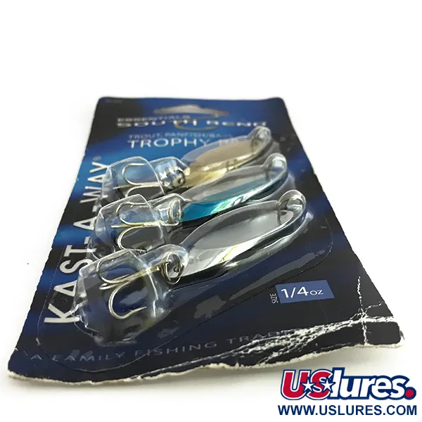 South Bend Essentials Kast-A-Way Lepel, Goud/Nikkel/Blauw, 7g, #8451