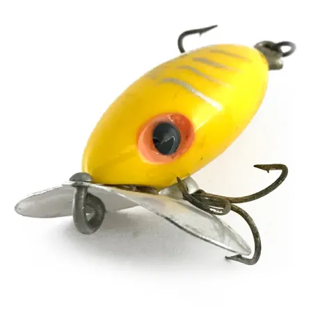 Fred Arbogast Jitterbug Topwater, Geel, 7g, Metalen Lip, #8477