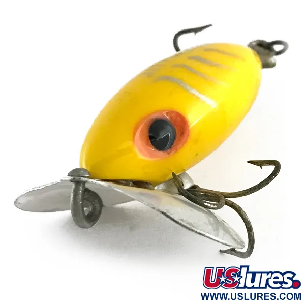 Fred Arbogast Jitterbug Topwater, Geel, 7g, Metalen Lip, #8477