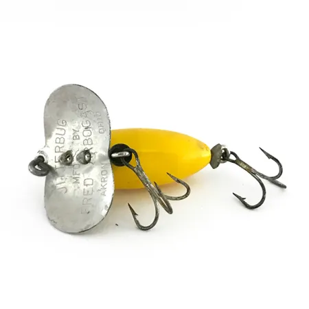 Fred Arbogast Jitterbug Topwater, Geel, 7g, Metalen Lip, #8477