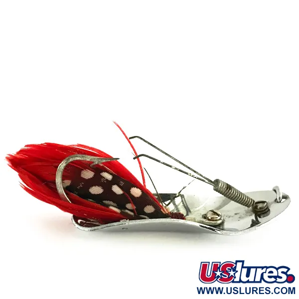 Pflueger Chum 4 Wierloze Lepel, Nikkel / Rood, 19g, Veren, #8488