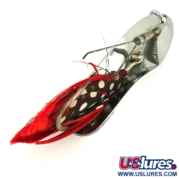 Pflueger Chum 4 Wierloze Lepel, Nikkel / Rood, 19g, Veren, #8488