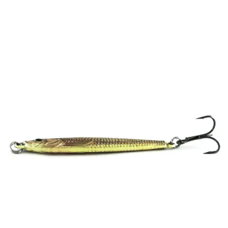 Cabela's Real Image Jig-N-Spoon Pilker, Gold Shiner, 28g, #8496