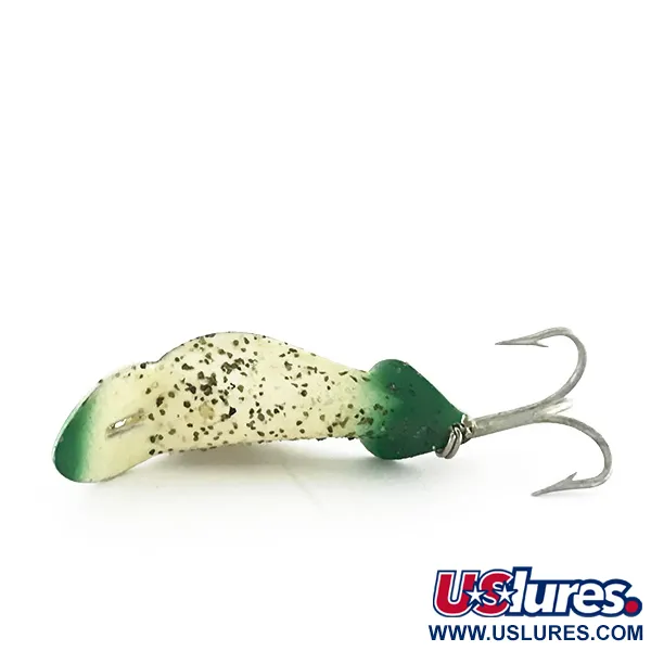 Buck Perry Spoonplug Lepel, Wit/Groen, 5g, Dieptecontrole, #8500