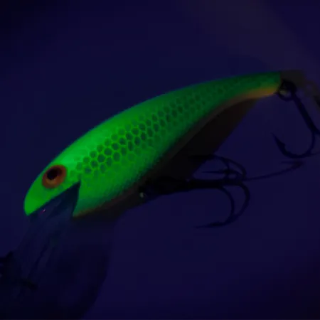 Cotton Cordell Deep Diver UV Plug, Groen/Geel/Oranje, 7g, UV, #8505