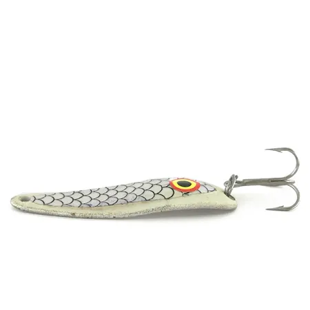 Wolverine tackle Cobra Glow Lepel, Wit / Nikkel, 14g, Glow, #8513