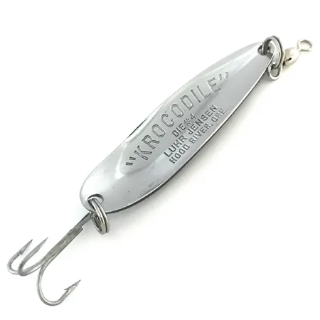 Luhr Jensen Krocodile Die #4 Lepel, Nikkel / Blauw, 14g, Werpend, #8532
