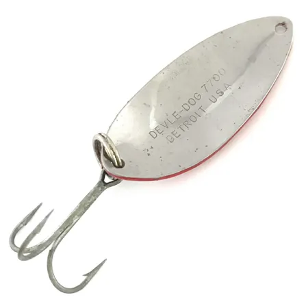 Dardevle Devle Dog 7700 Lepel, Rood / Wit / Nikkel, 14g, #8579