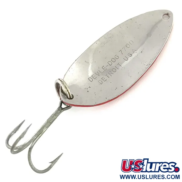 Dardevle Devle Dog 7700 Lepel, Rood / Wit / Nikkel, 14g, #8579