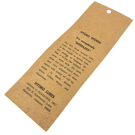 Hydro Lures Weedless Hydro Spoon, Zwart, 11g, Lepel #8594