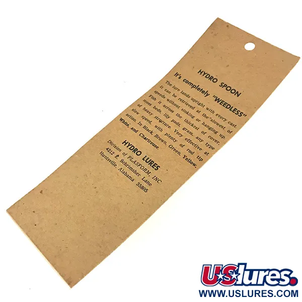 Hydro Lures Weedless Hydro Spoon Wiervrije Lepel, Wit/Grijs, 14g, #8595