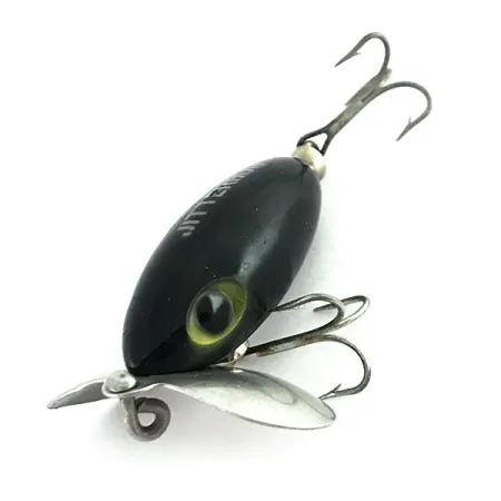 Fred Arbogast Jitterbug Oppervlakkunstaas, Zwart, 7g, Metalen Lip, #8671