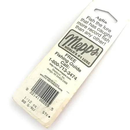 Mepps Aglia 0 spinner, Rood/Wit, 2.5g, forelkunaas, #8676