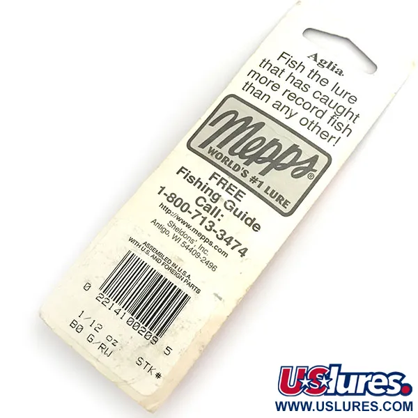 Mepps Aglia 0 spinner, Rood/Wit, 2.5g, forelkunaas, #8676