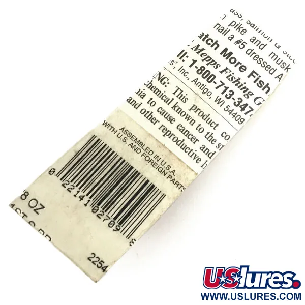 Mepps Aglia 1 dressed Spinner, Zilver, 3,5g, Gevederde dreg, #8678