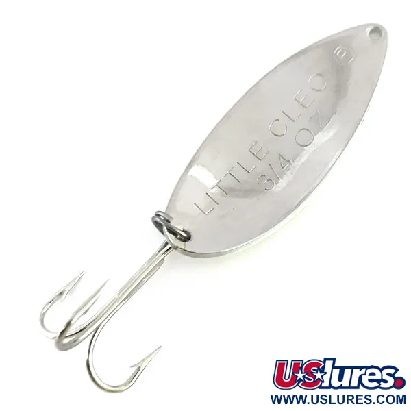 Acme Little Cleo Glow Lepel, Wit/Rood/Nikkel, 21g, Glow, #8689