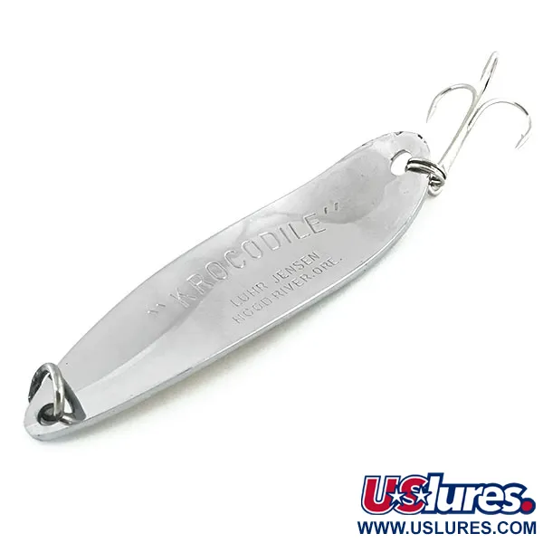 Luhr Jensen Krocodile Die #5 Lepel, Nikkel/Gouden Hologram, 28g, #8766