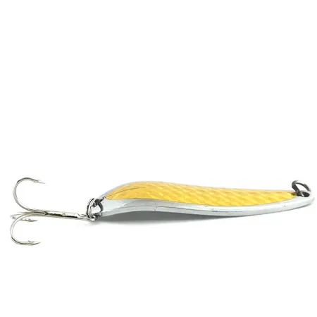 Luhr Jensen Krocodile Die #5 Lepel, Nikkel/Gouden Hologram, 28g, #8766