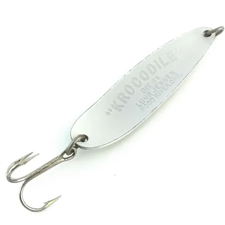 Luhr Jensen Krocodile Die #3 Lepel, Parel/Groen, 14g, Glow, #8771