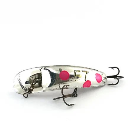 Yakima Bait FlatFish F7 Plug, Zilver / Rood, 3,6g, Trolling, #8799