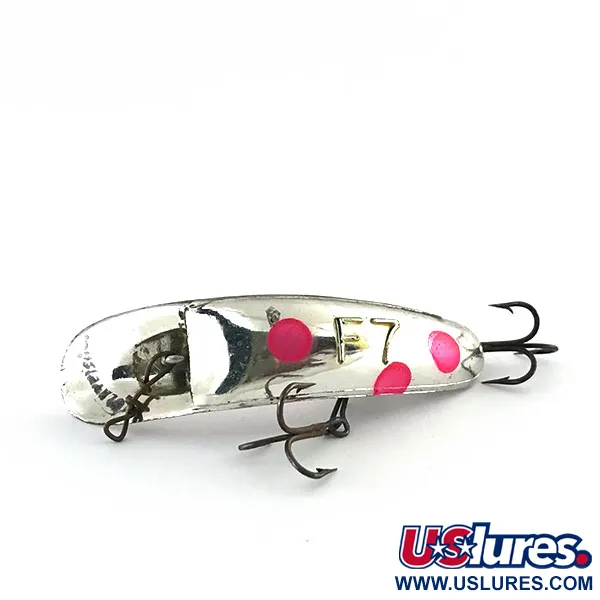 Yakima Bait FlatFish F7 Plug, Zilver / Rood, 3,6g, Trolling, #8799