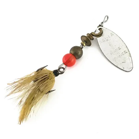 Mepps Aglia Long 0 Dressed Spinner, Nikkel / Gouden Glitter, 3g, #8809