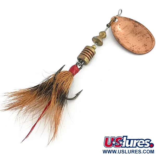 Mepps Aglia 2 dressed Spinner, Koper, 4,7g, Natuurhaarstaart, #8814